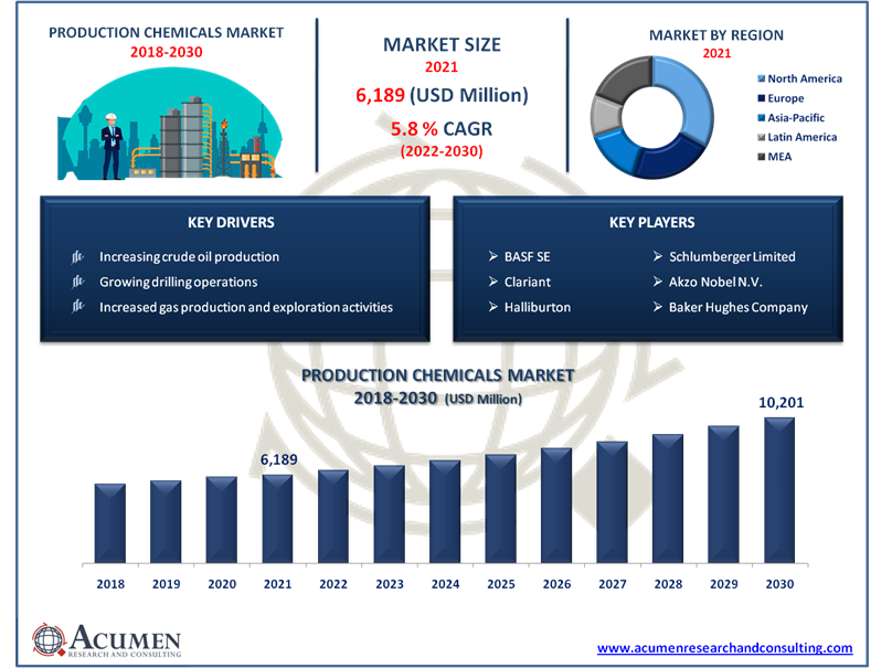 Production Chemicals Market Size US$ 10,201 Mn by 2030